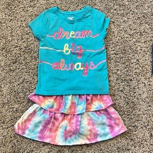 Dream big always shirt and skort